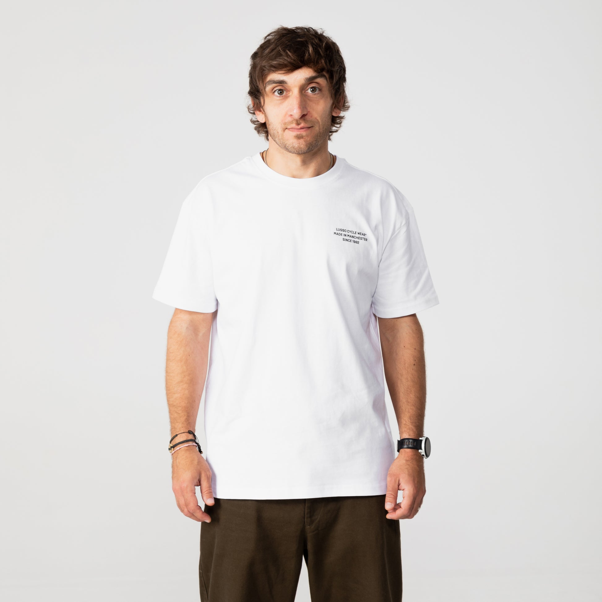 Lusso Cycle Wear T Shirt - White - Lusso Cycle Wear