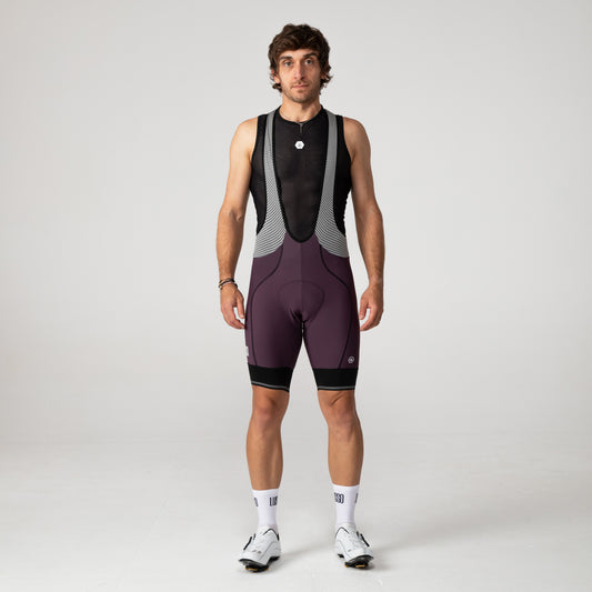 Perform Carbon Bib Shorts - Plum - Lusso Cycle Wear