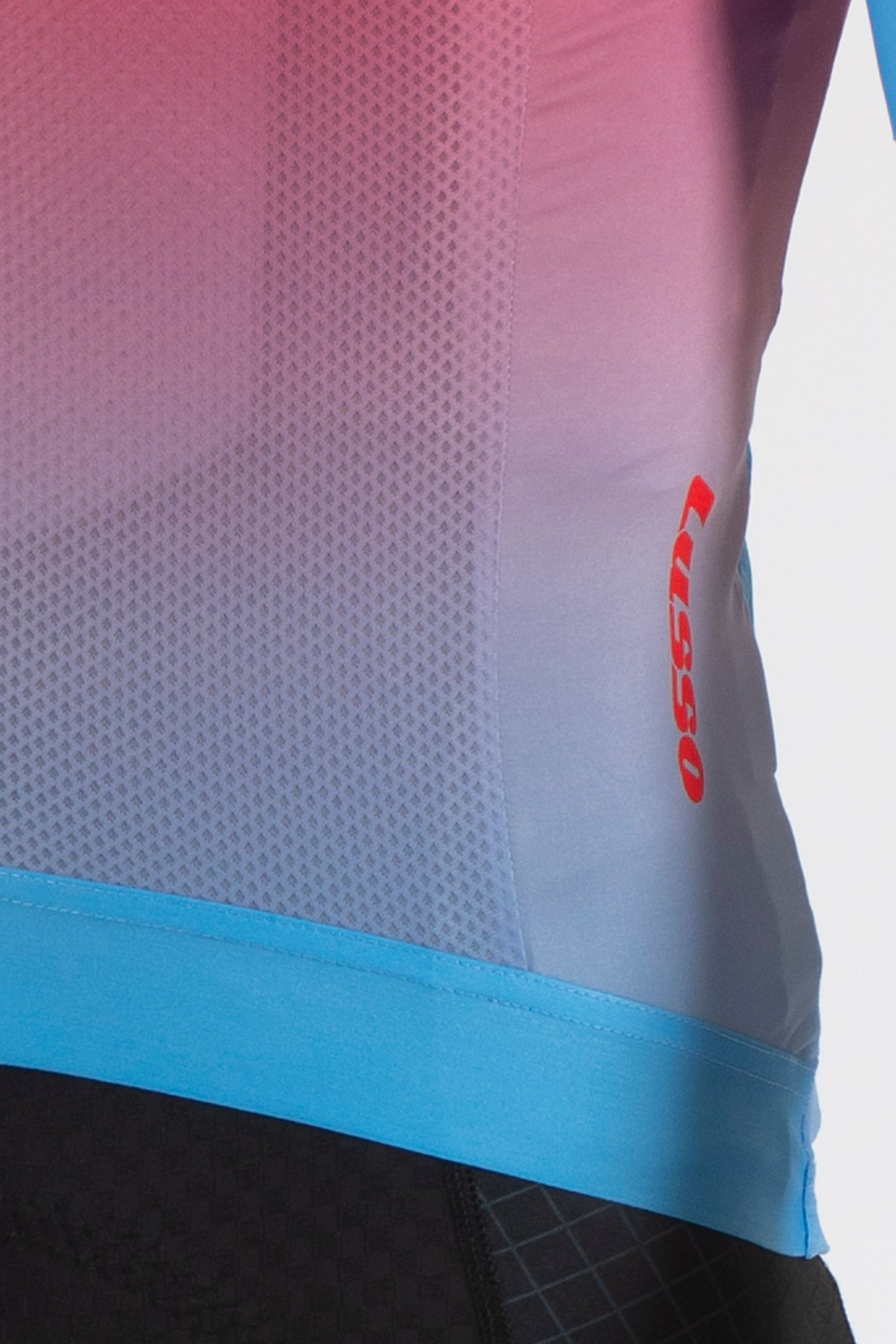 Fade Blue/Red Short Sleeve Jersey - Lusso Cycle Wear