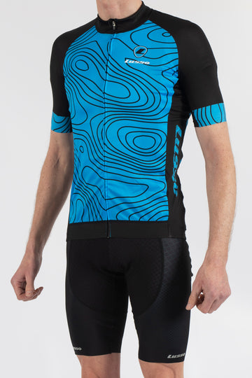 Terrain Blue Short Sleeve Jersey - Lusso Cycle Wear