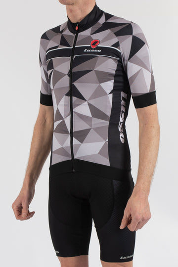 Shattered Grey Short Sleeve Jersey - Lusso Cycle Wear