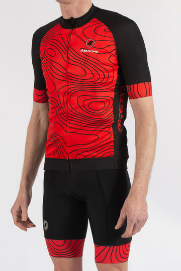 Terrain Red Short Sleeve Jersey - Lusso Cycle Wear